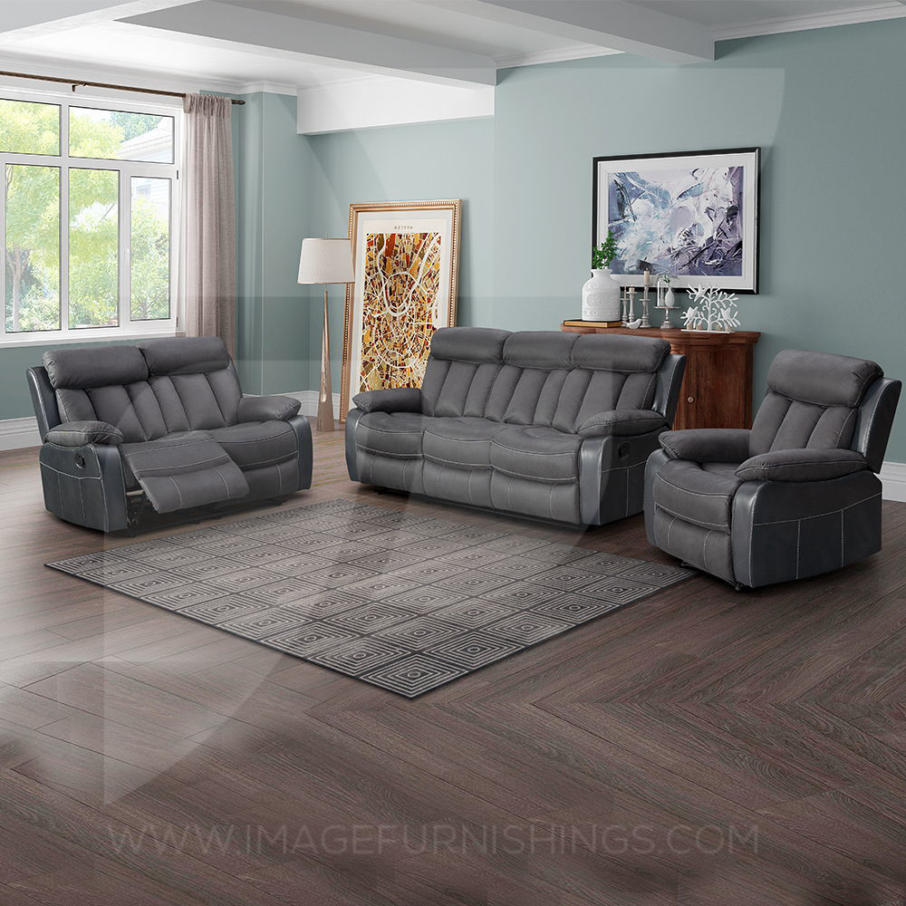 Image Furnishings. Merrion Two Tone Slate - 3 Seater