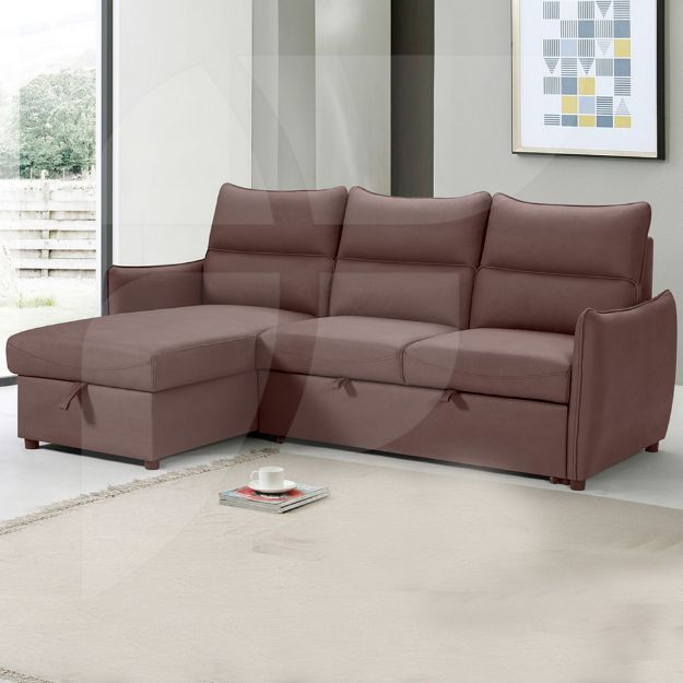 Picture of Camillya Corner Sofa & Pull out Bed Chestnut 