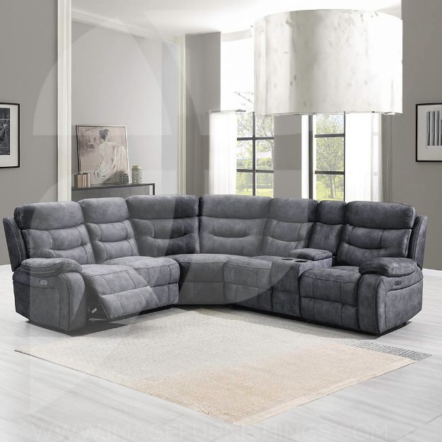 Picture of Carrie Electric Sectional Dark Grey AC