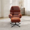 Picture of Clark Leisure Chair w/Footstool Rust 