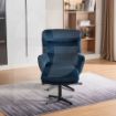 Picture of Isla Swivel Recliner with Footstool Deep Ocean 