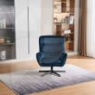 Picture of Isla Swivel Recliner with Footstool Deep Ocean 