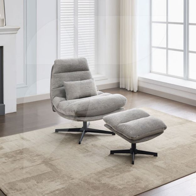 Picture of Turner Leisure Chair w/Footstool Grey 